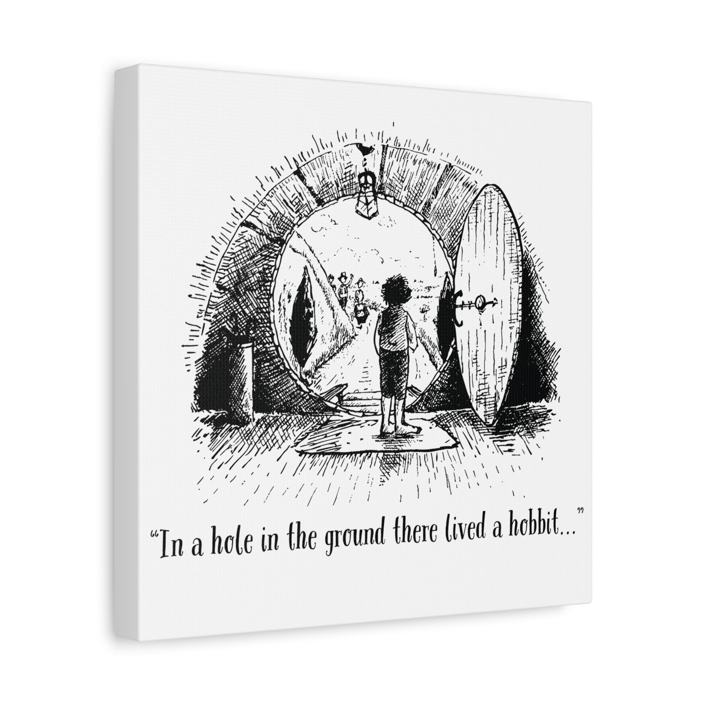 In a Hole in the Ground There Lived a Hobbit - Lord of the Rings Canvas Wall Art