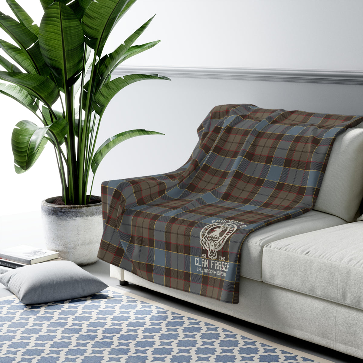 Fraser Tartan Sherpa Fleece – Outlander Blanket