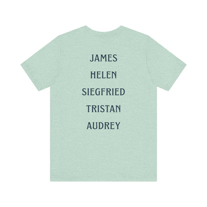 Skeldale House T-shirt with Character Names on Back - All Creatures Great and Small