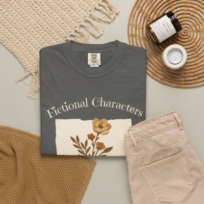 Fictional Characters Real Feelings - Book Lovers T-shirt