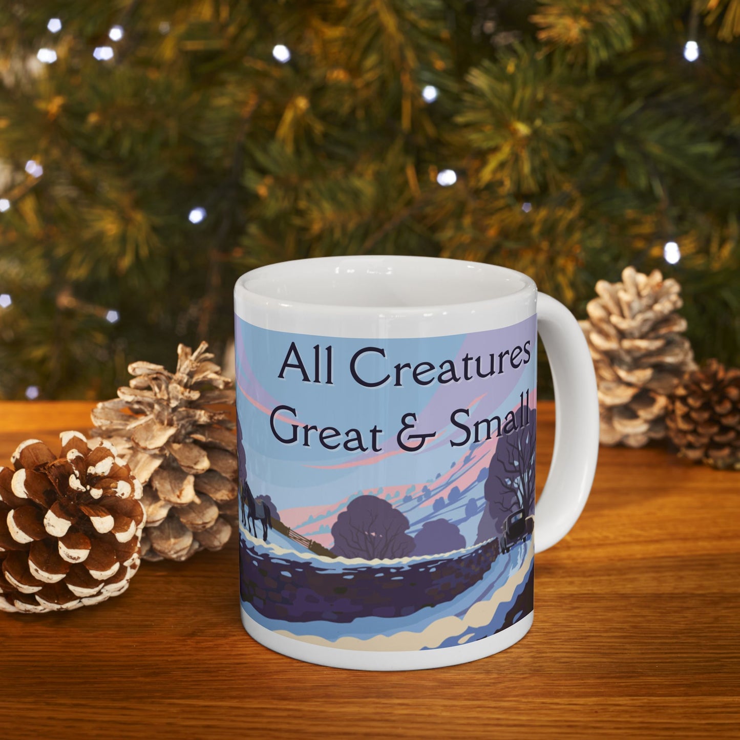 Winter Landscape - All Creatures Great and Small Coffee Mug