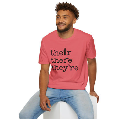 Their, There, They're Softstyle T-Shirt - Nerd Stuff