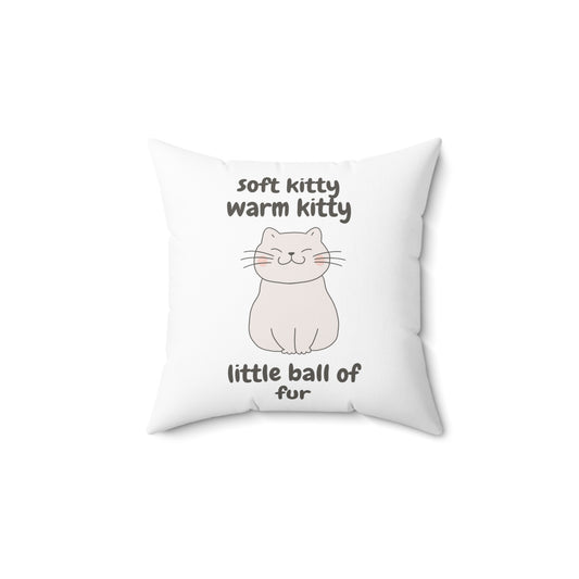 Soft Kitty Square Pillow