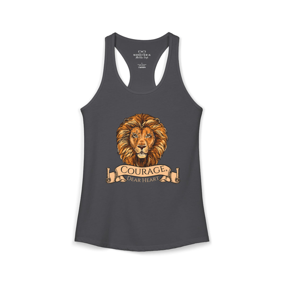 Aslan Courage Dear Heart - Chronicles of Narnia Racerback Tank Top
