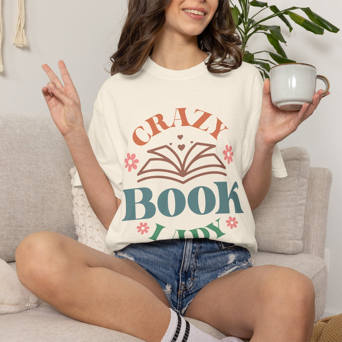 Crazy Book Lady Oversized T-shirt - Book Lovers