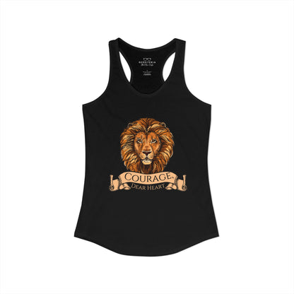 Aslan Courage Dear Heart - Chronicles of Narnia Racerback Tank Top