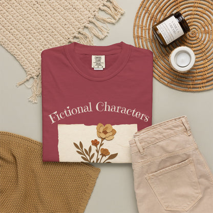 Fictional Characters Real Feelings - Book Lovers T-shirt