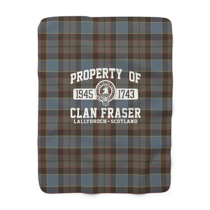 Property of Clan Fraser Sherpa Fleece Blanket - Outlander