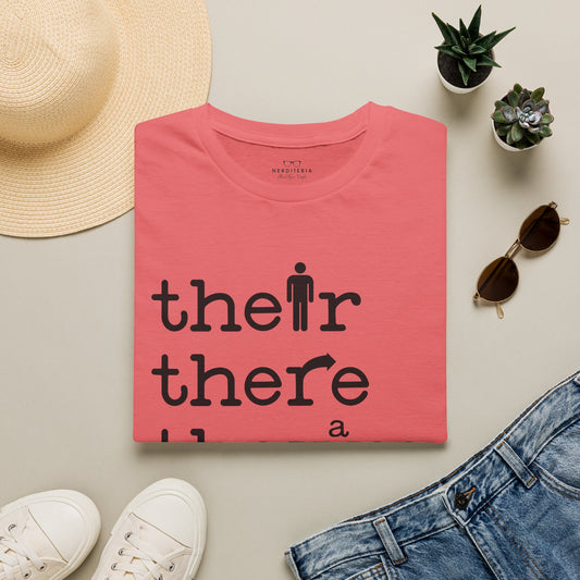 Their, There, They're Softstyle T-Shirt - Nerd Stuff