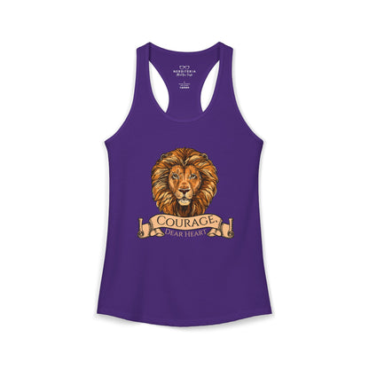 Aslan Courage Dear Heart - Chronicles of Narnia Racerback Tank Top