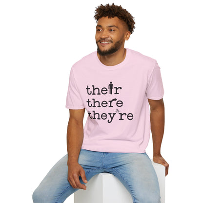 Their, There, They're Softstyle T-Shirt - Nerd Stuff