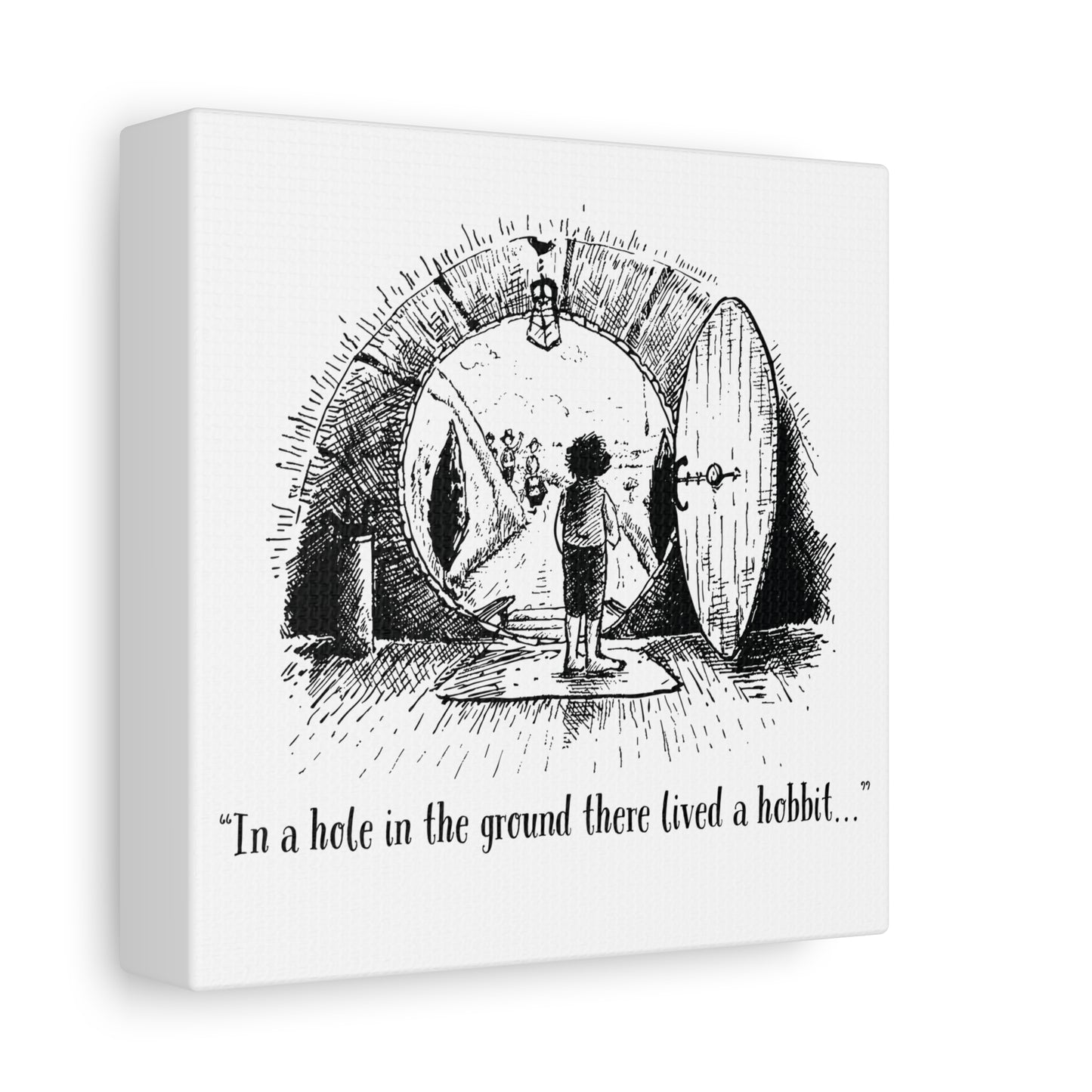 In a Hole in the Ground There Lived a Hobbit - Lord of the Rings Canvas Wall Art