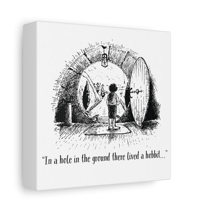 In a Hole in the Ground There Lived a Hobbit - Lord of the Rings Canvas Wall Art