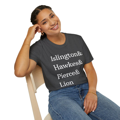 Emma M. Lion Character Names - Book Lovers Softstyle T-Shirt