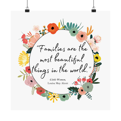 Families Louisa May Alcott Quote - Little Women Art Print