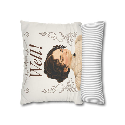 Well! - Emma M Lion Throw Pillow Cover