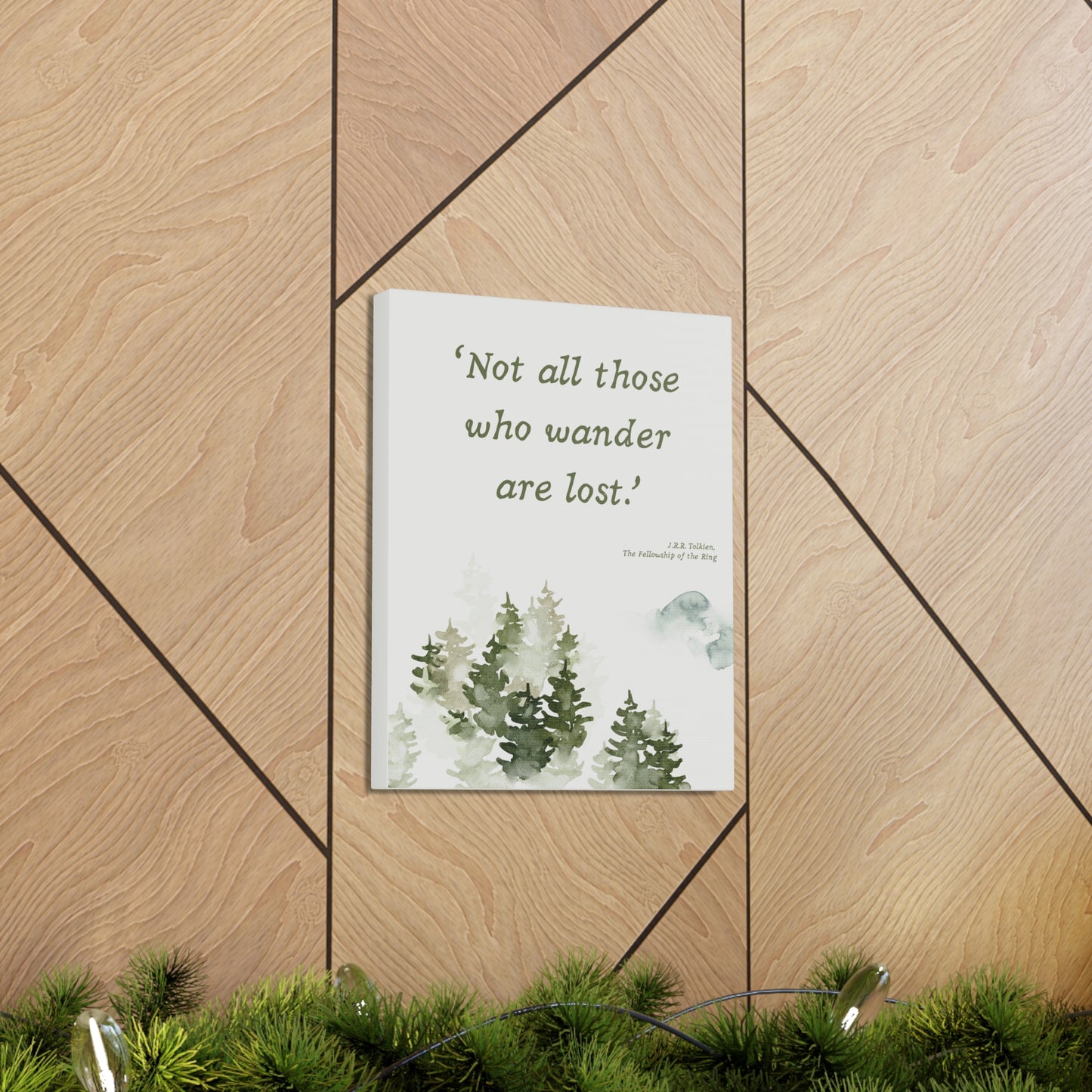 Not All Who Wander Tolkien Quote - Lord of the Rings Canvas Wall Art