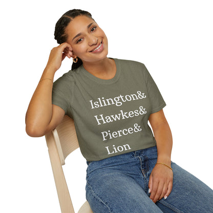 Emma M. Lion Character Names - Book Lovers Softstyle T-Shirt