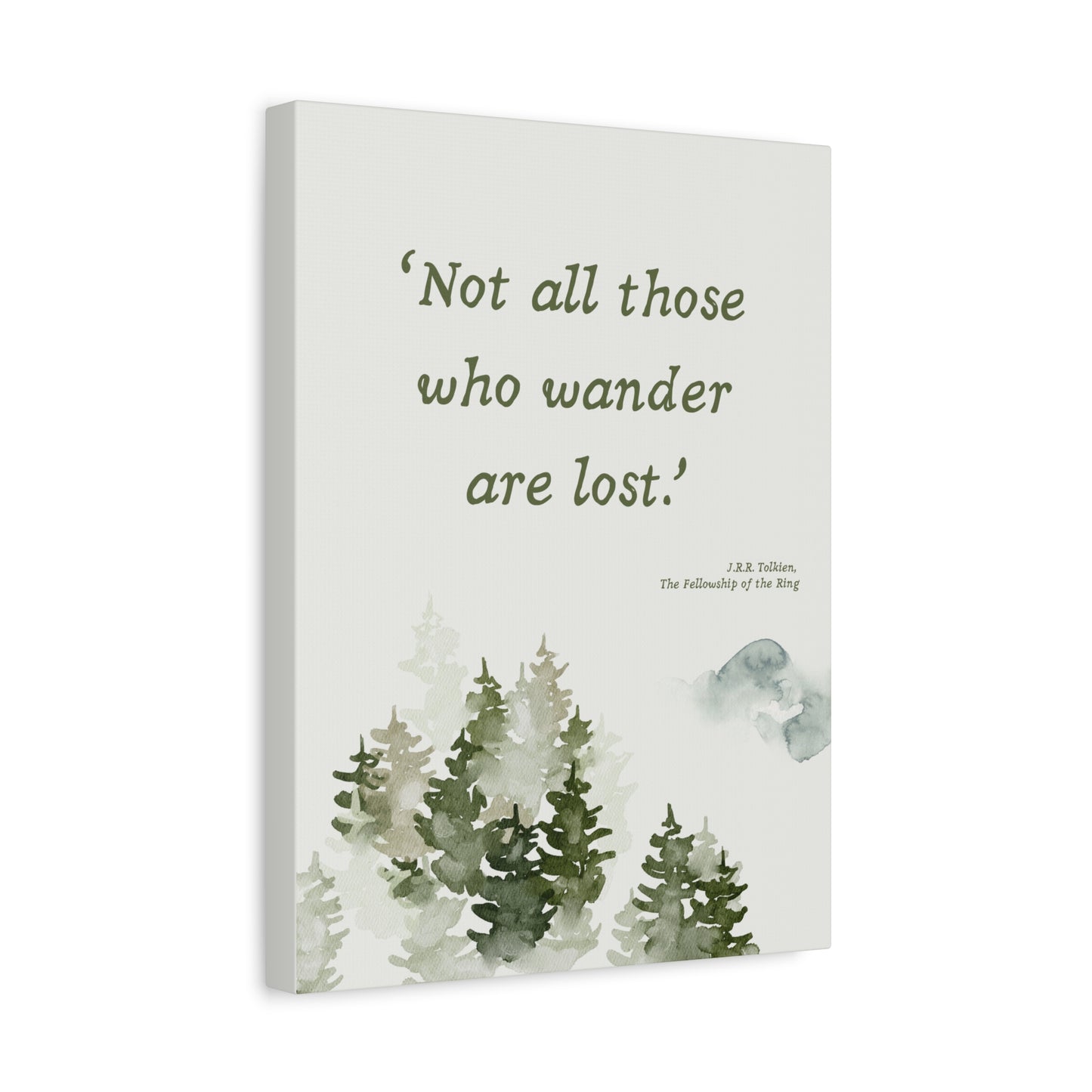 Not All Who Wander Tolkien Quote - Lord of the Rings Canvas Wall Art