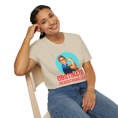 Obstinate Headstrong Rosie The Riveter - Jane Austen Quote T-shirt