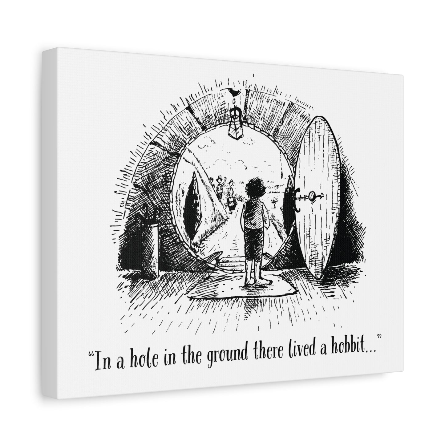 In a Hole in the Ground There Lived a Hobbit - Lord of the Rings Canvas Wall Art