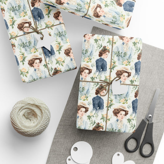Emma M Lion Gift Wrap - Book Lovers
