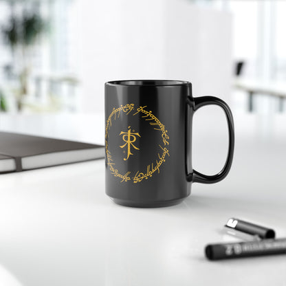 JRR Tolkien Monogram with Circle - The Lord of the Rings Coffee Mug