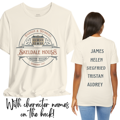 Skeldale House T-shirt with Character Names on Back - All Creatures Great and Small