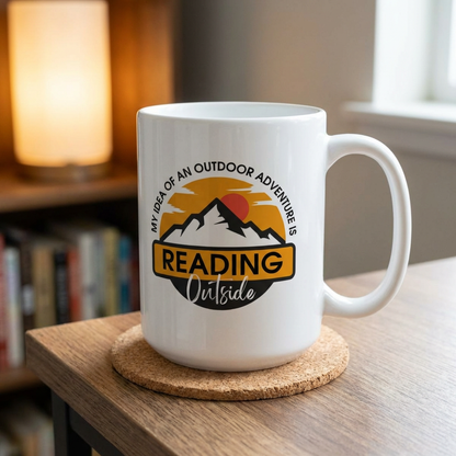 Reading Outside - Book Lovers Coffee Mug