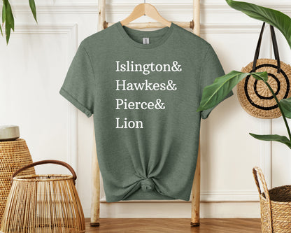 Emma M. Lion Character Names - Book Lovers Softstyle T-Shirt