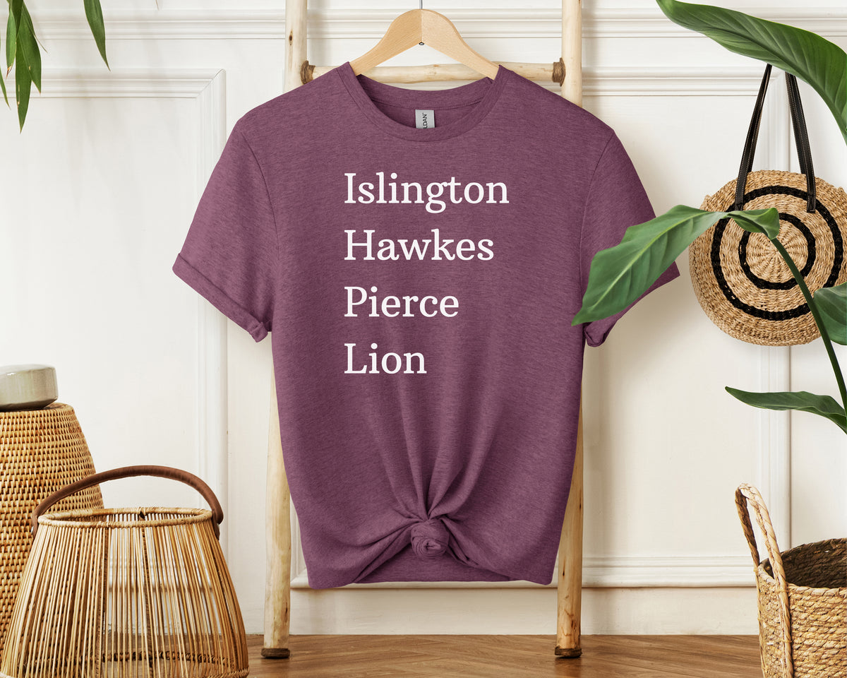 Emma M. Lion Character Names - Book Lovers Softstyle T-Shirt