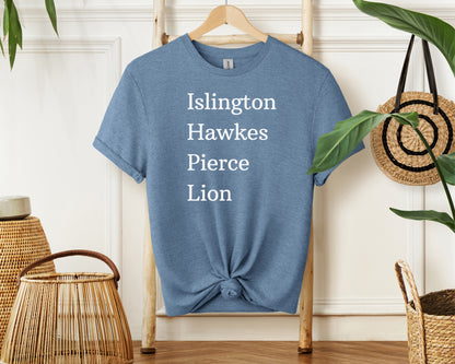 Emma M. Lion Character Names - Book Lovers Softstyle T-Shirt