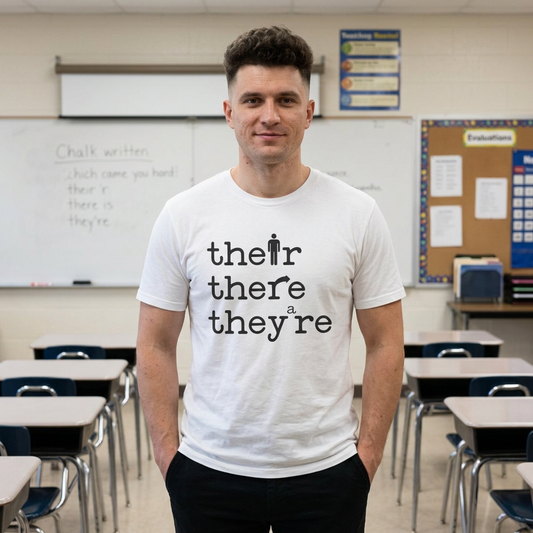 Their, There, They're Softstyle T-Shirt - Nerd Stuff