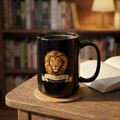 Aslan Courage Dear Heart - Chronicles of Narnia Coffee Mug