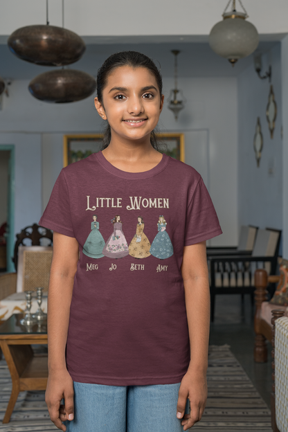 All Dressed Up - Little Women Kids' T-Shirt