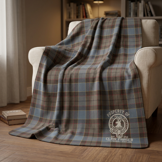 Fraser Tartan Sherpa Fleece – Outlander Blanket
