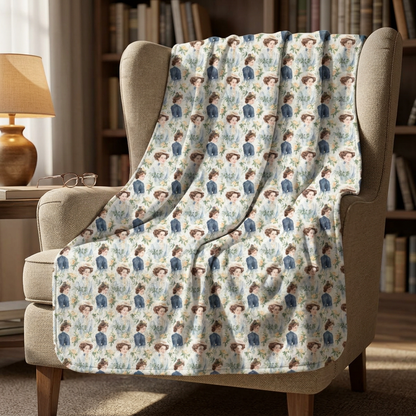 Velveteen Plush - Emma M Lion Throw Blanket
