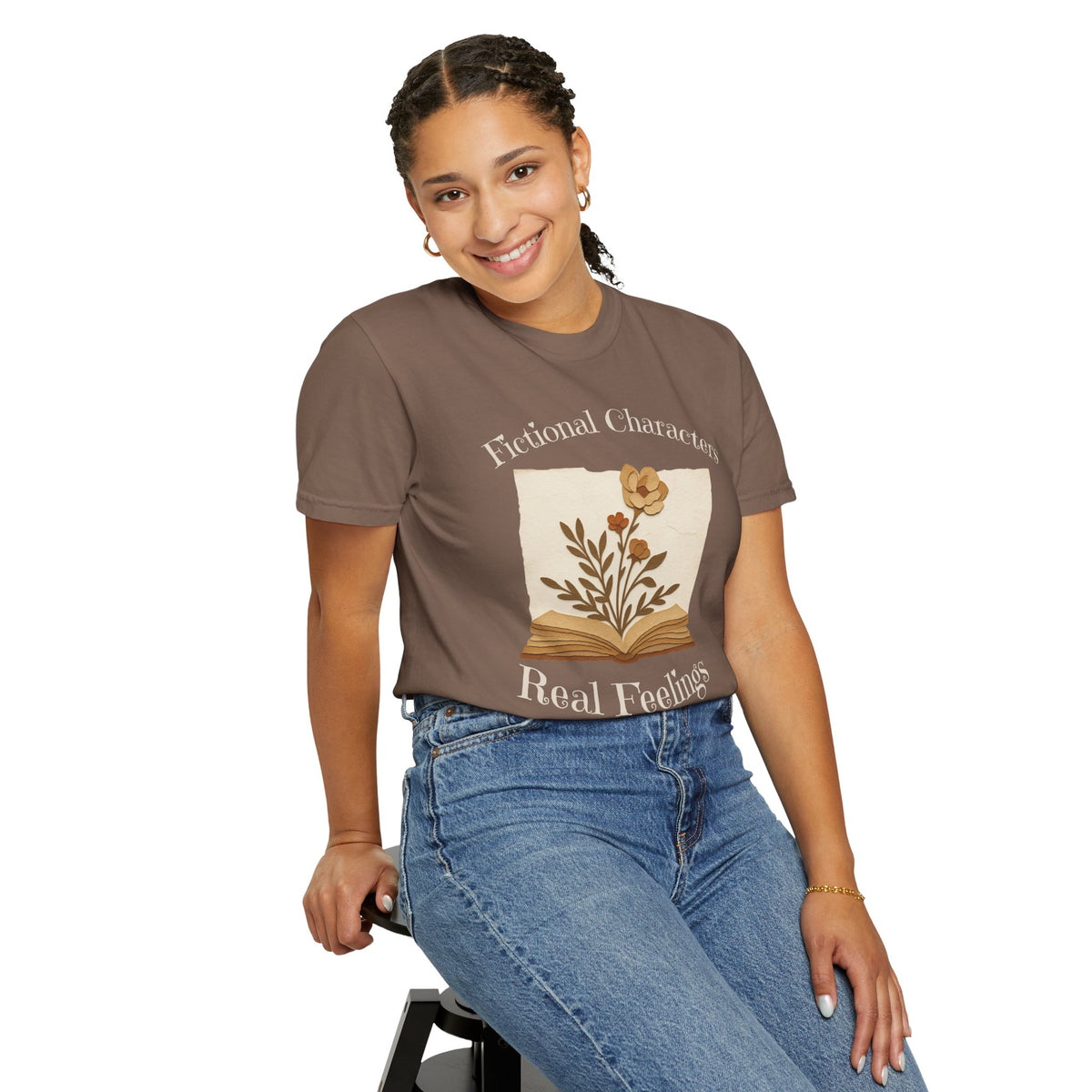 Fictional Characters Real Feelings - Book Lovers T-shirt