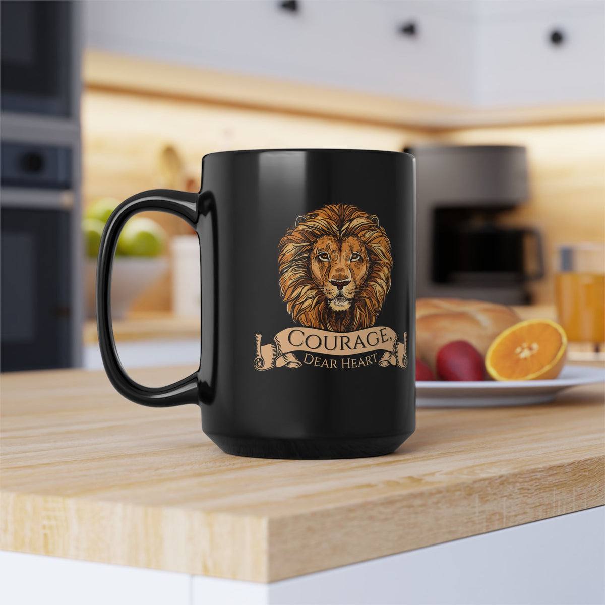 Aslan Courage Dear Heart - Chronicles of Narnia Coffee Mug