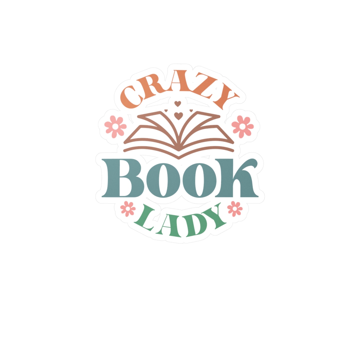 Crazy Book Lady Sticker