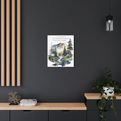 It Is Useless To Meet Revenge With Revenge Canvas Gallery Wrap - Tolkien Quote Wall Art