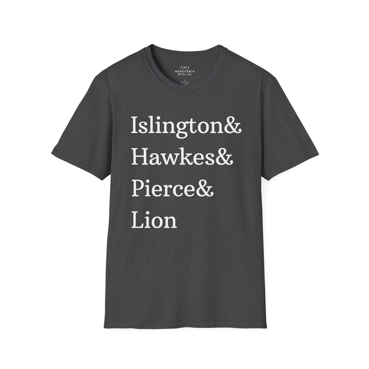 Emma M. Lion Character Names - Book Lovers Softstyle T-Shirt