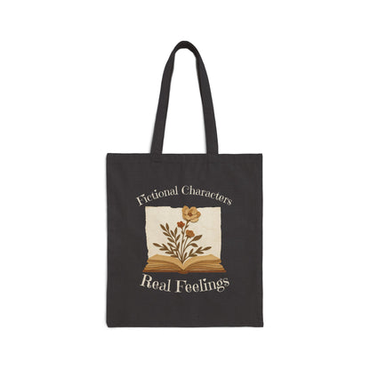 Fictional Characters Real Feelings Canvas Tote Bag