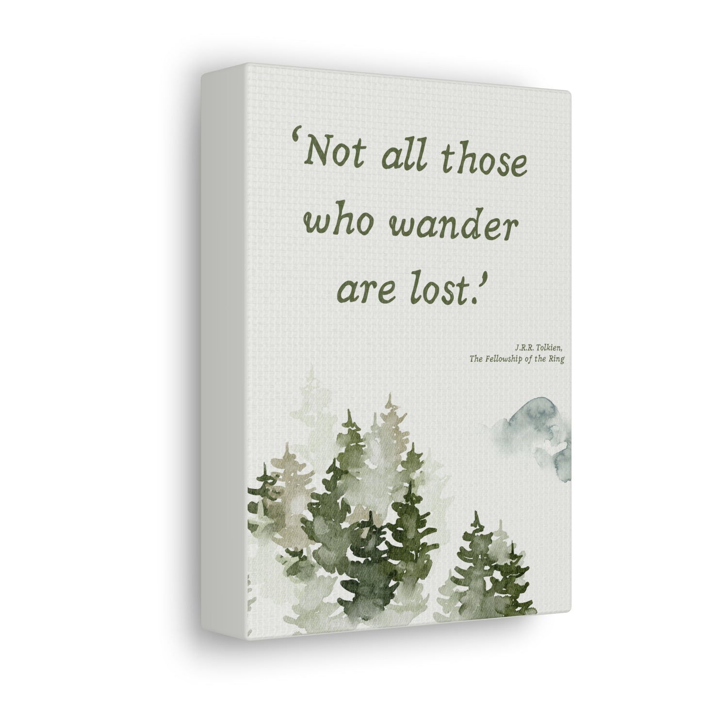 Not All Who Wander Tolkien Quote - Lord of the Rings Canvas Wall Art