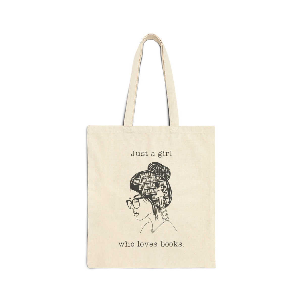 Just a Girl Who Loves Books Canvas Tote Bag