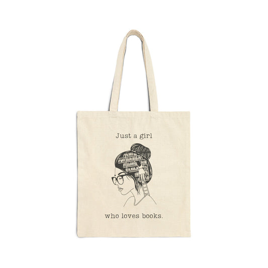 Just a Girl Who Loves Books Canvas Tote Bag