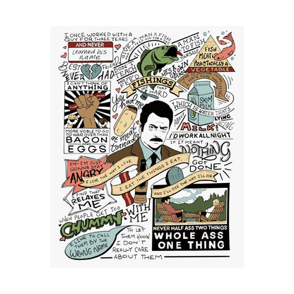 Ron Swanson Quotes - Parks & Rec Poster