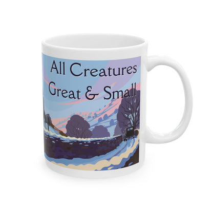Winter Landscape - All Creatures Great and Small Coffee Mug