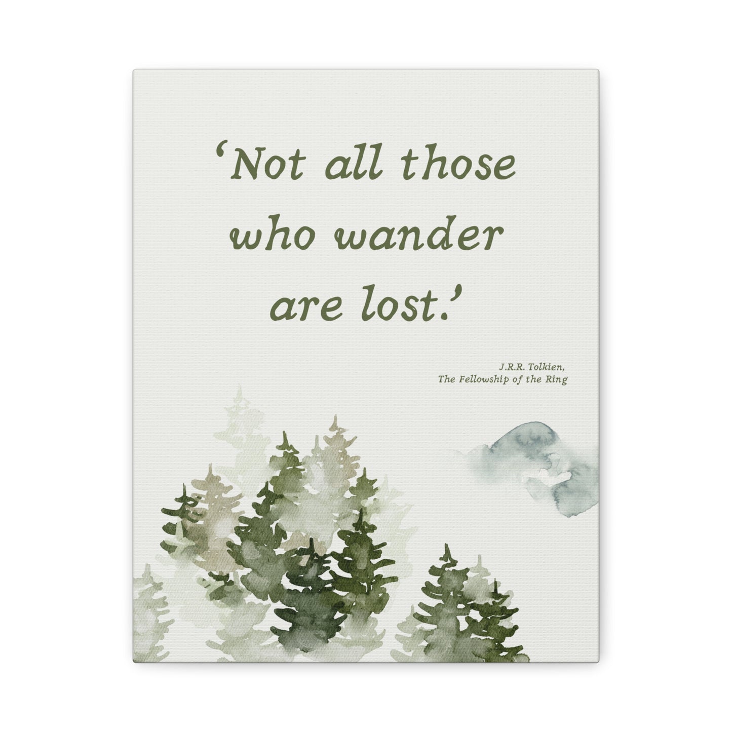 Not All Who Wander Tolkien Quote - Lord of the Rings Canvas Wall Art