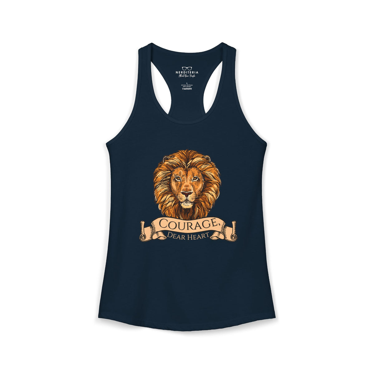 Aslan Courage Dear Heart - Chronicles of Narnia Racerback Tank Top